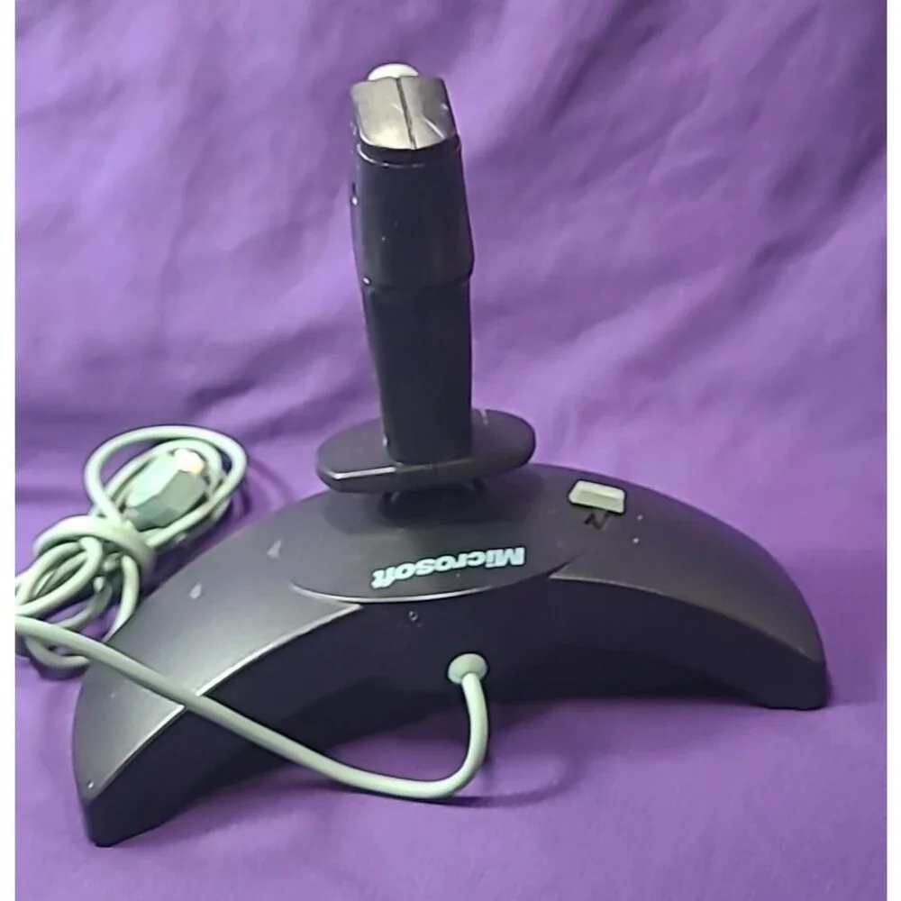 Microsoft Sidewinder 3D Pro Joystick PC Computer Games Black Flight Sim Untested